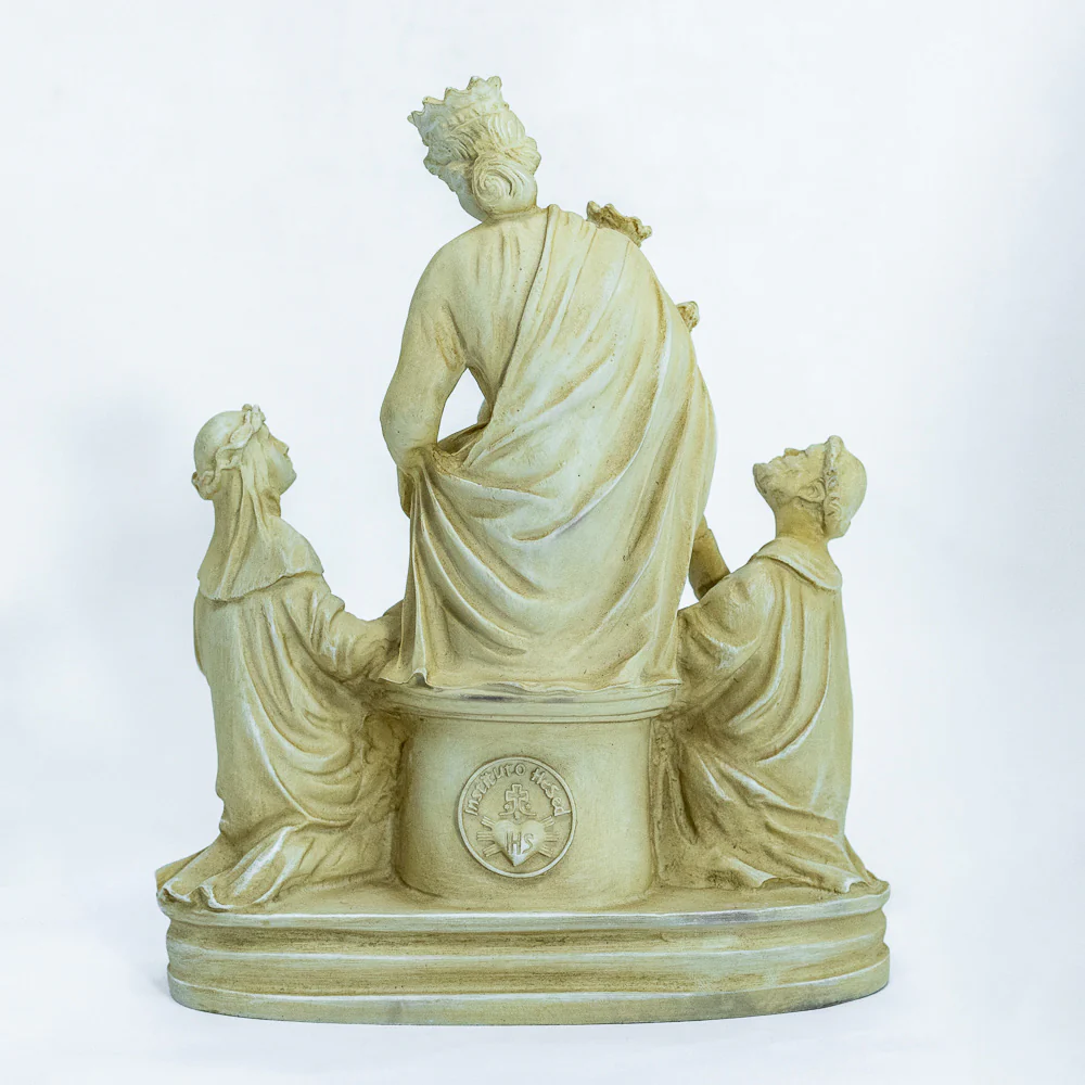 Imagem Nossa Senhora da Pompeia 20cm Pó de Mármore Marfim - Hesed - Image 4