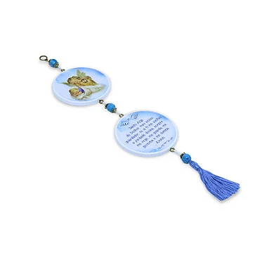Adorno Infantil Anjo da Guarda Branco e Azul - Image 2