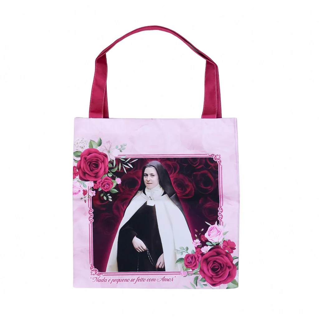 Bolsa Ecobag Santa Teresinha Rosa