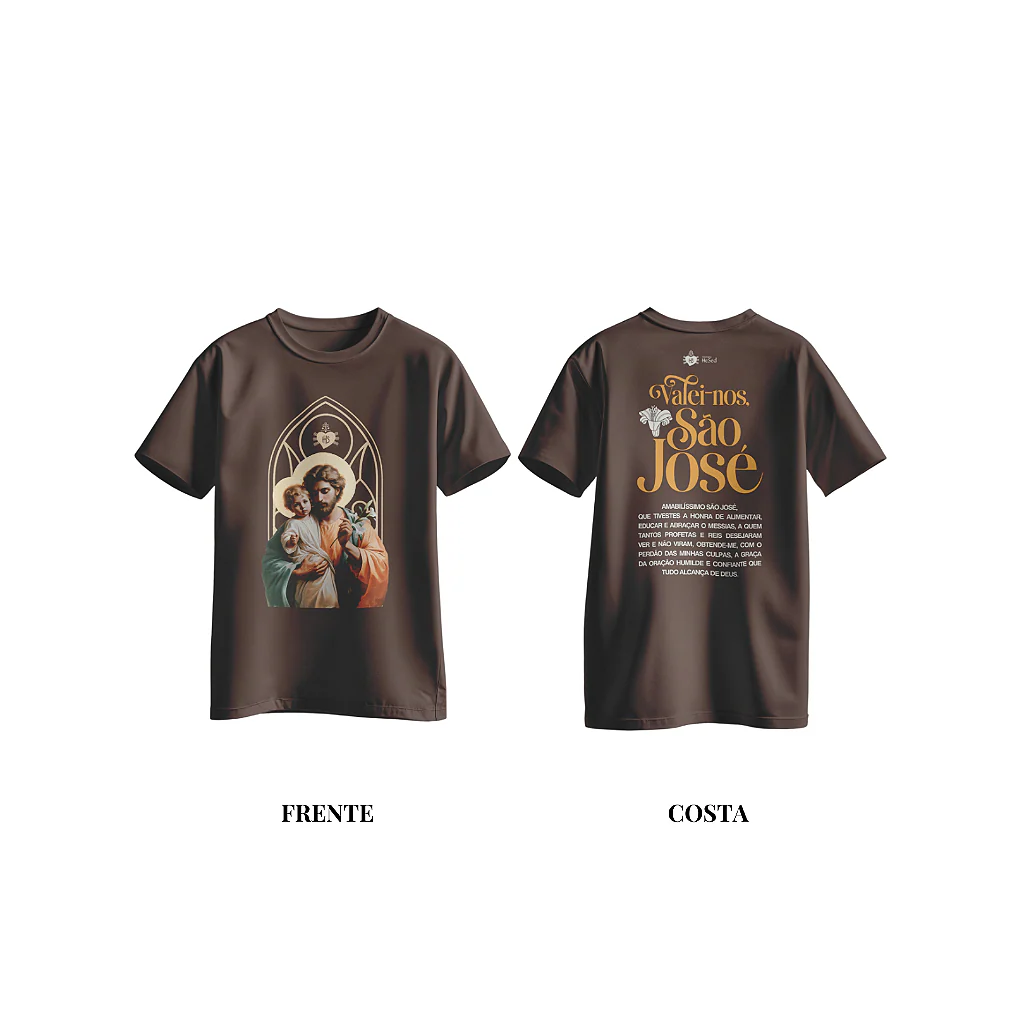 Camiseta Infantil de São José Marrom - Image 3