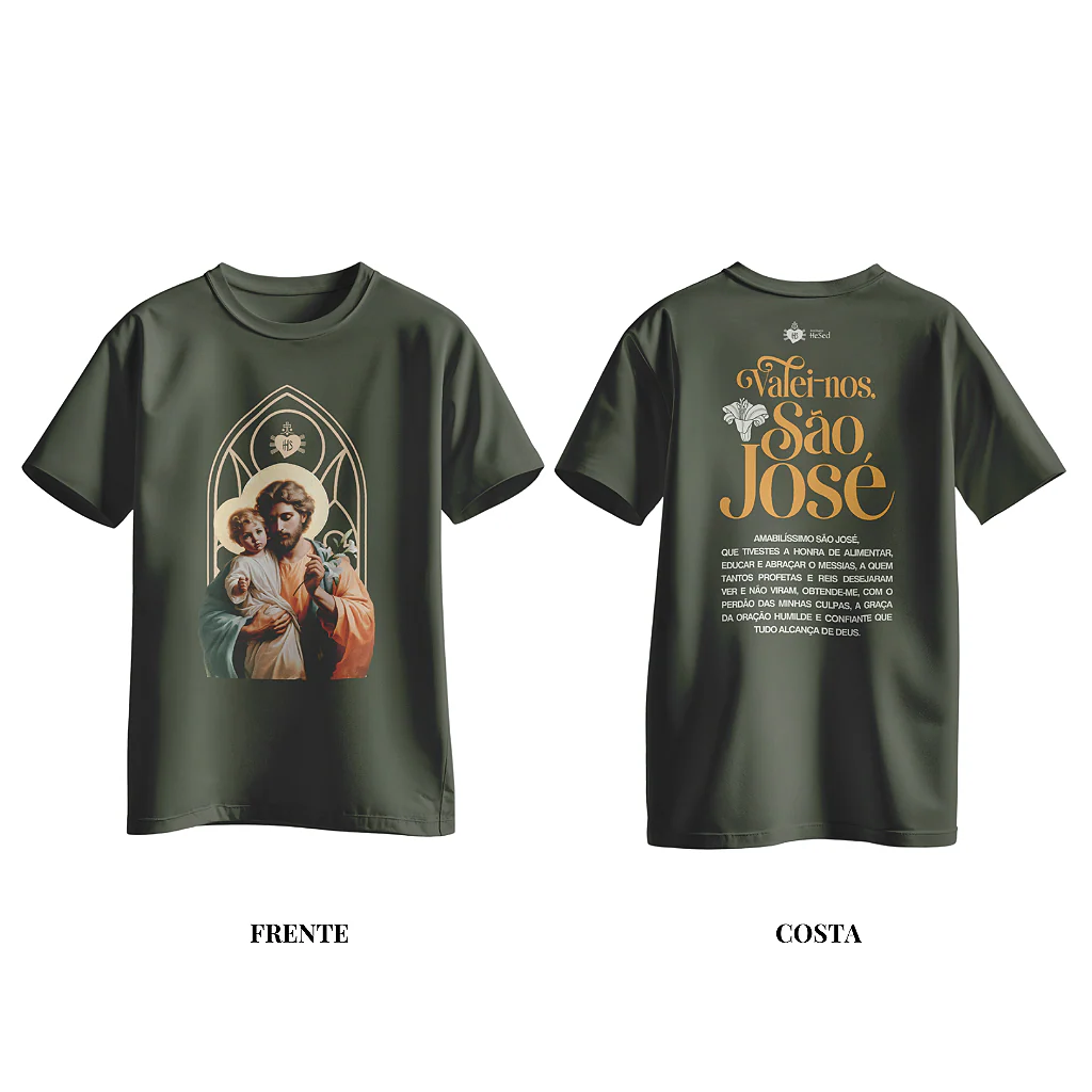 Camiseta de São José Verde Musgo - Image 5