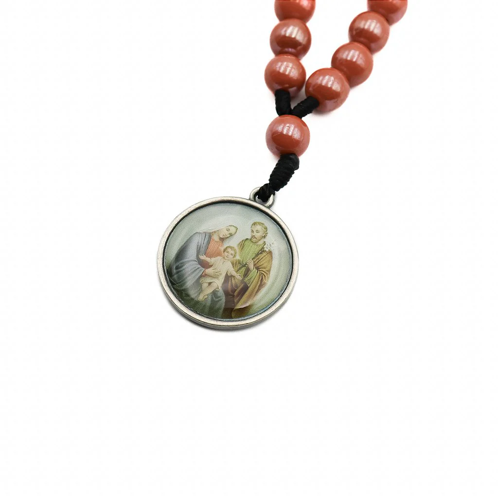 Chaveiro Dezena Com Medalha Resinada Sagrada Família - Image 3