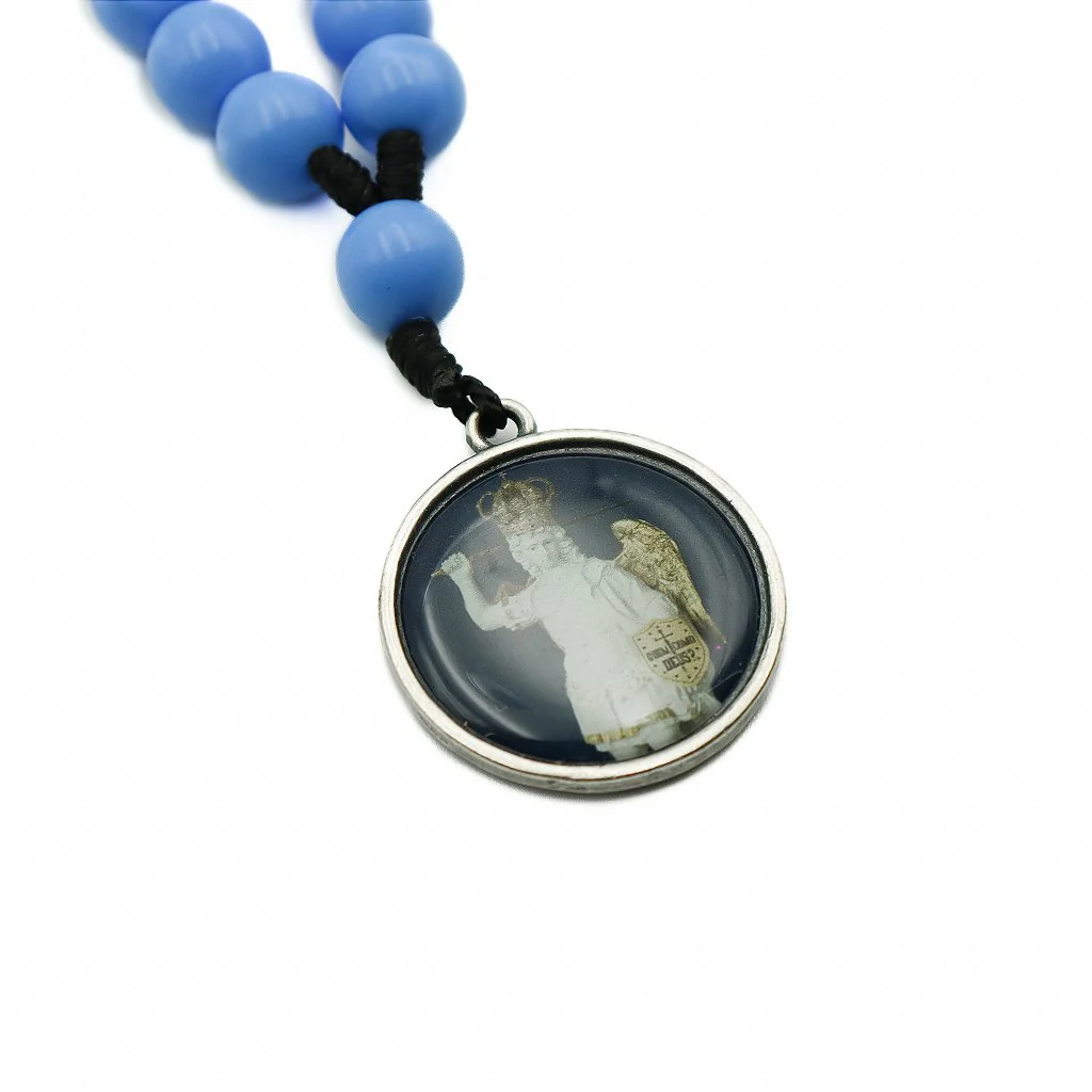 Chaveiro Dezena Com Medalha Resinada São Miguel Glorioso Hesed - Azul - Image 3