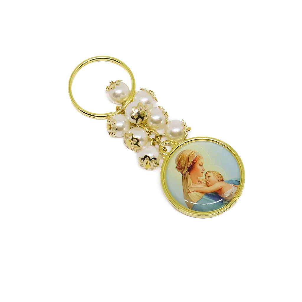 Chaveiro Mãe de Deus Com Pérolas - Image 2