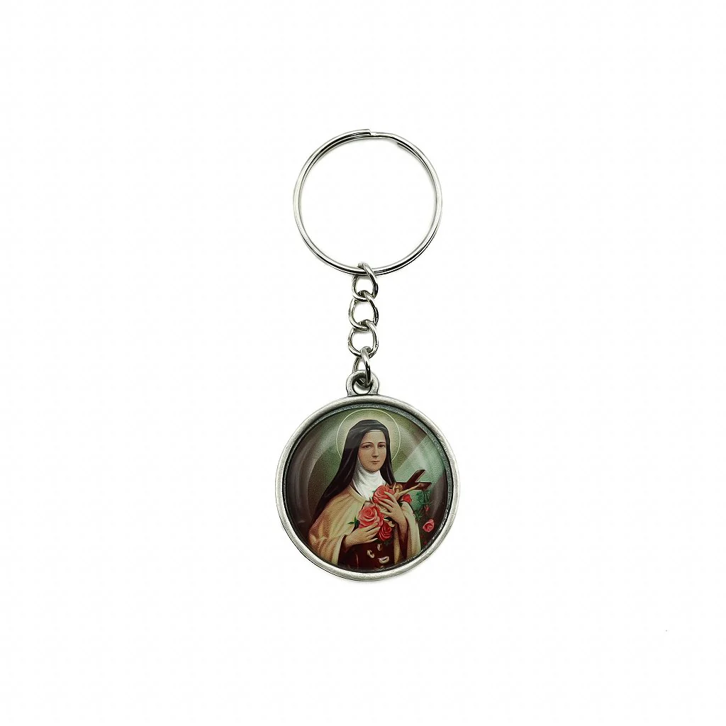 Chaveiro Medalha Resinada Santa Teresinha