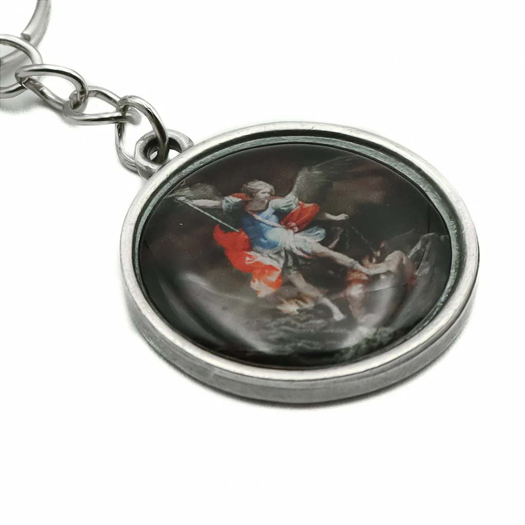 Chaveiro Medalha Resinado - São Miguel Arcanjo - Image 3