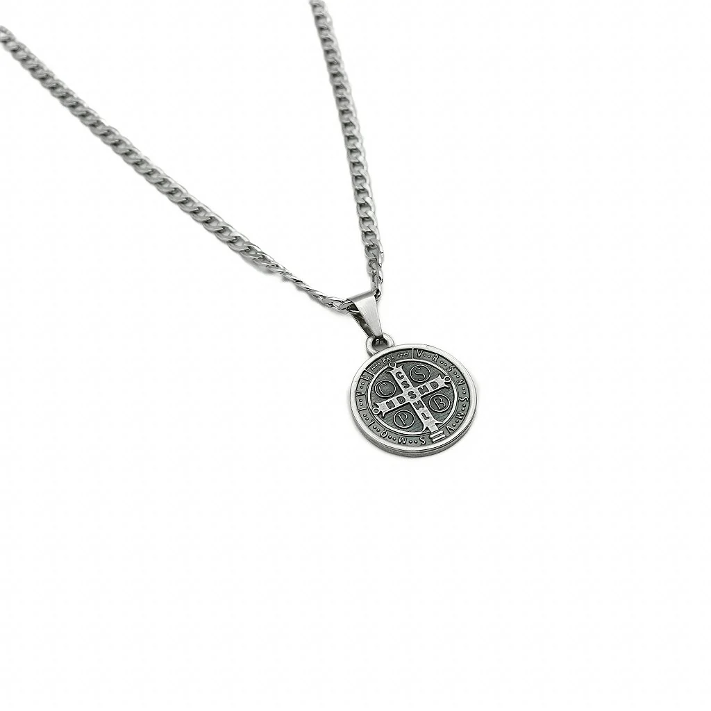 Colar Inox Medalha São Bento - Image 3