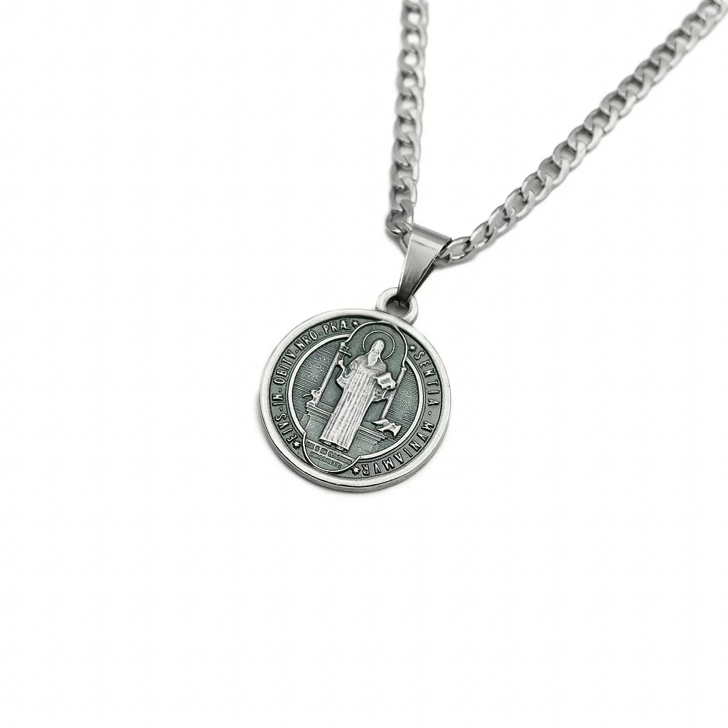 Colar Inox Medalha São Bento - Image 4