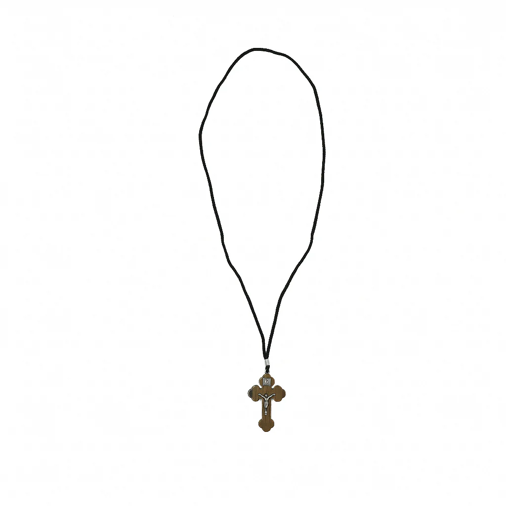 Cordão Cruz Moldada Imbuia com Cristo - Image 4