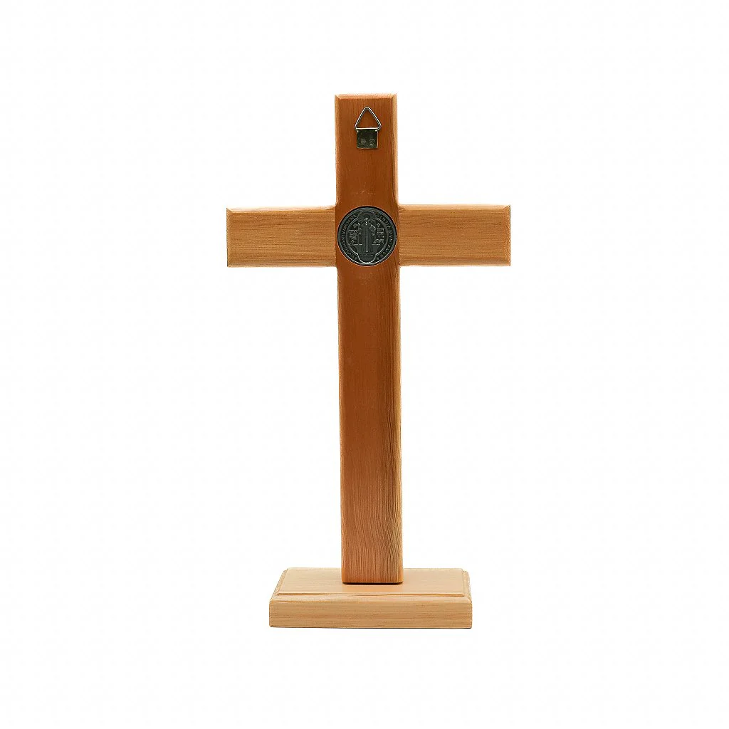Cruz 26 cm Mesa Imbuia Ouro Velho - Image 3