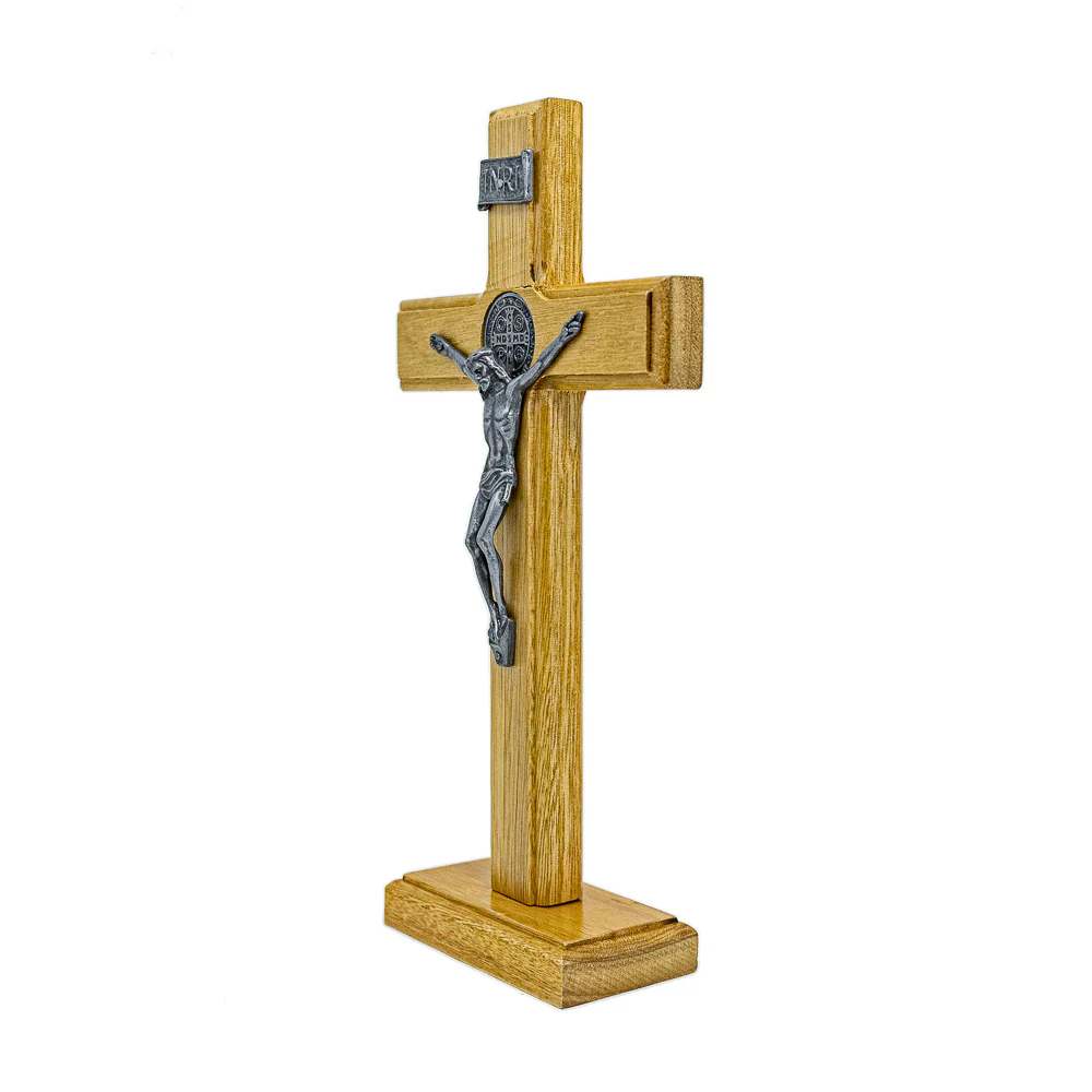 Cruz 26 cm Mesa Imbuia Prata Velha - Image 2