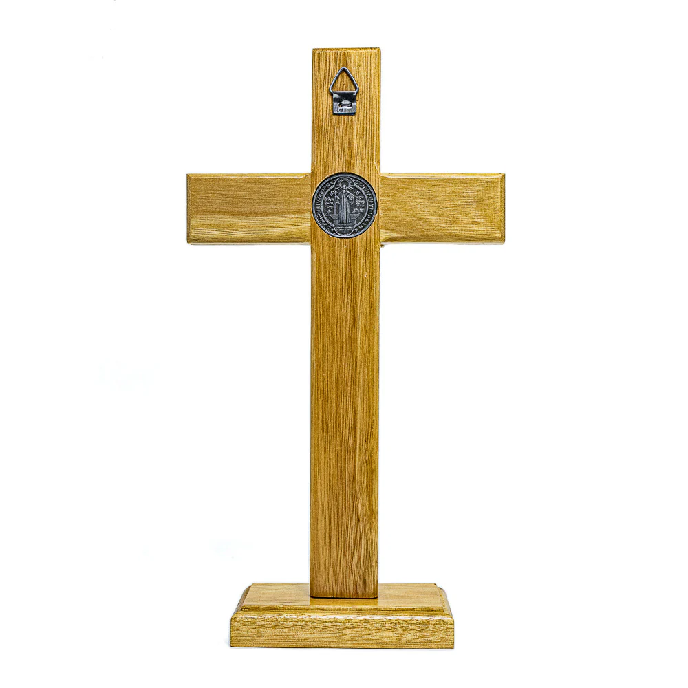 Cruz 26 cm Mesa Imbuia Prata Velha - Image 4