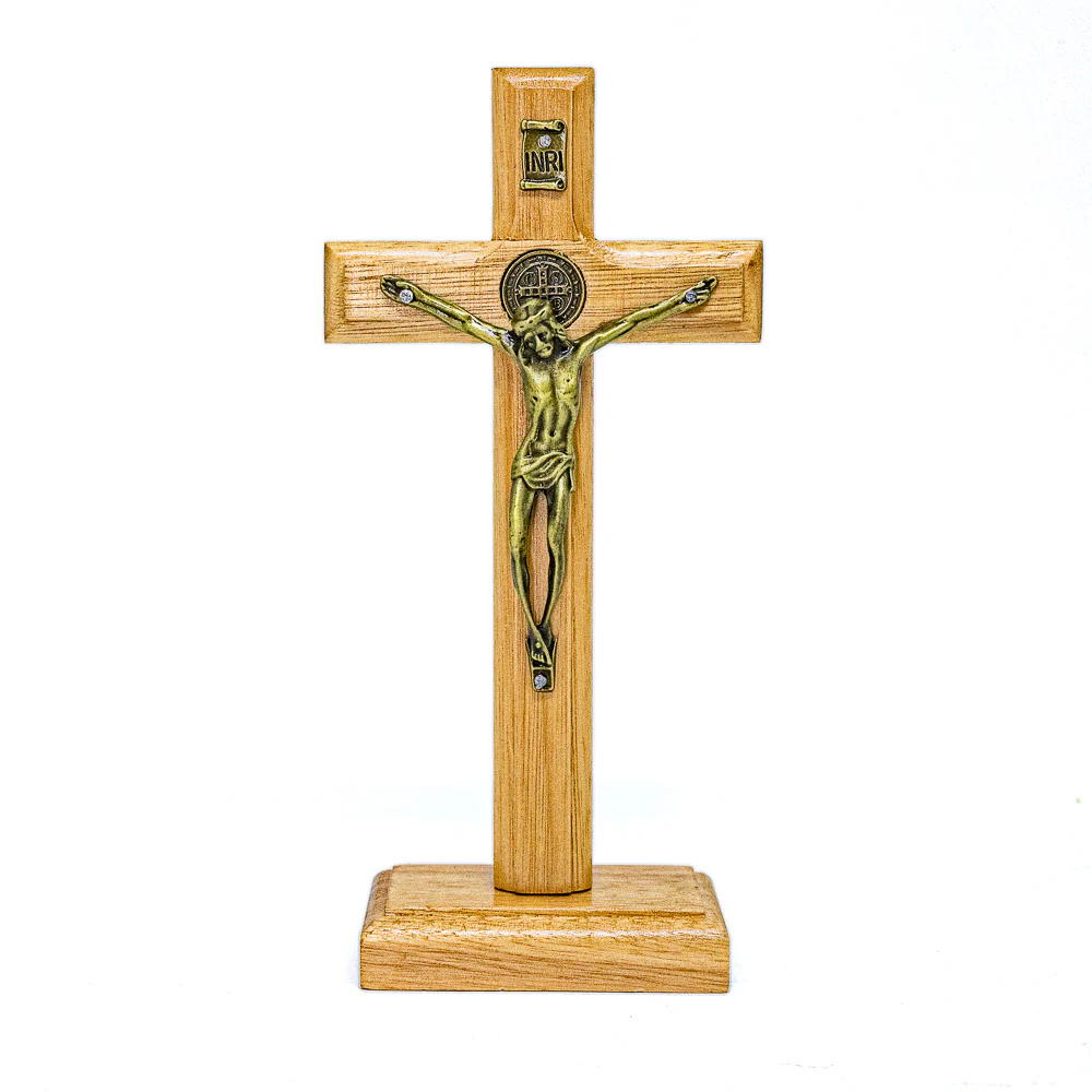 Cruz de Mesa 17 cm - Ouro Velho