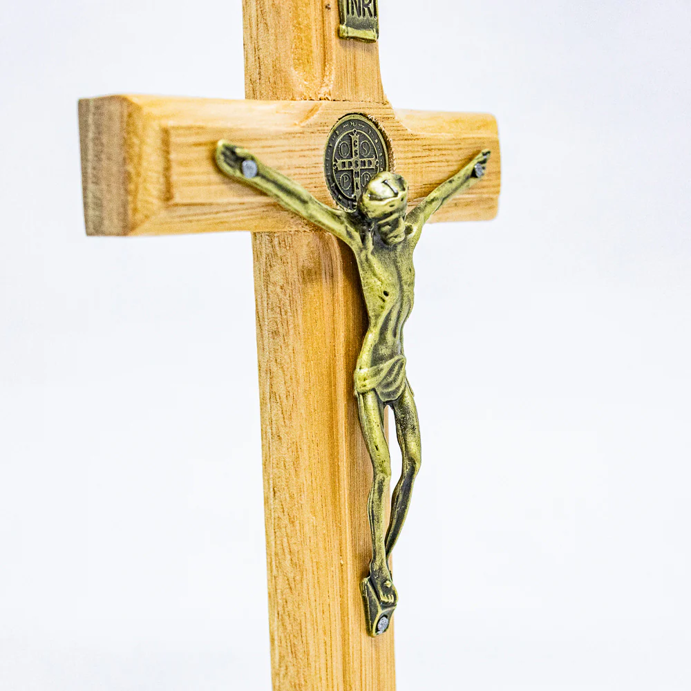 Cruz de Mesa 17 cm - Ouro Velho - Image 4