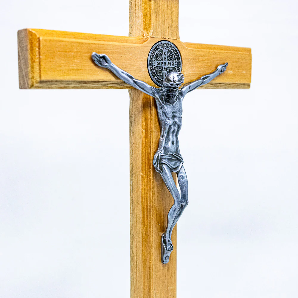 Cruz de Mesa 17 cm - Prata Velha - Image 5