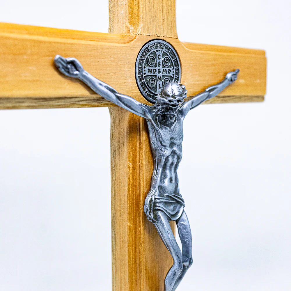 Cruz de Mesa 36 cm - Prata Velha - Image 5