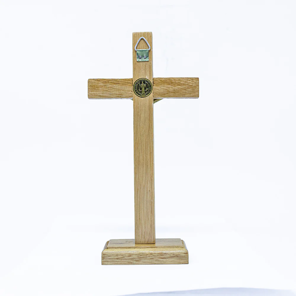 Cruz Madeira 19cm Mesa - Ouro Velho - Image 3