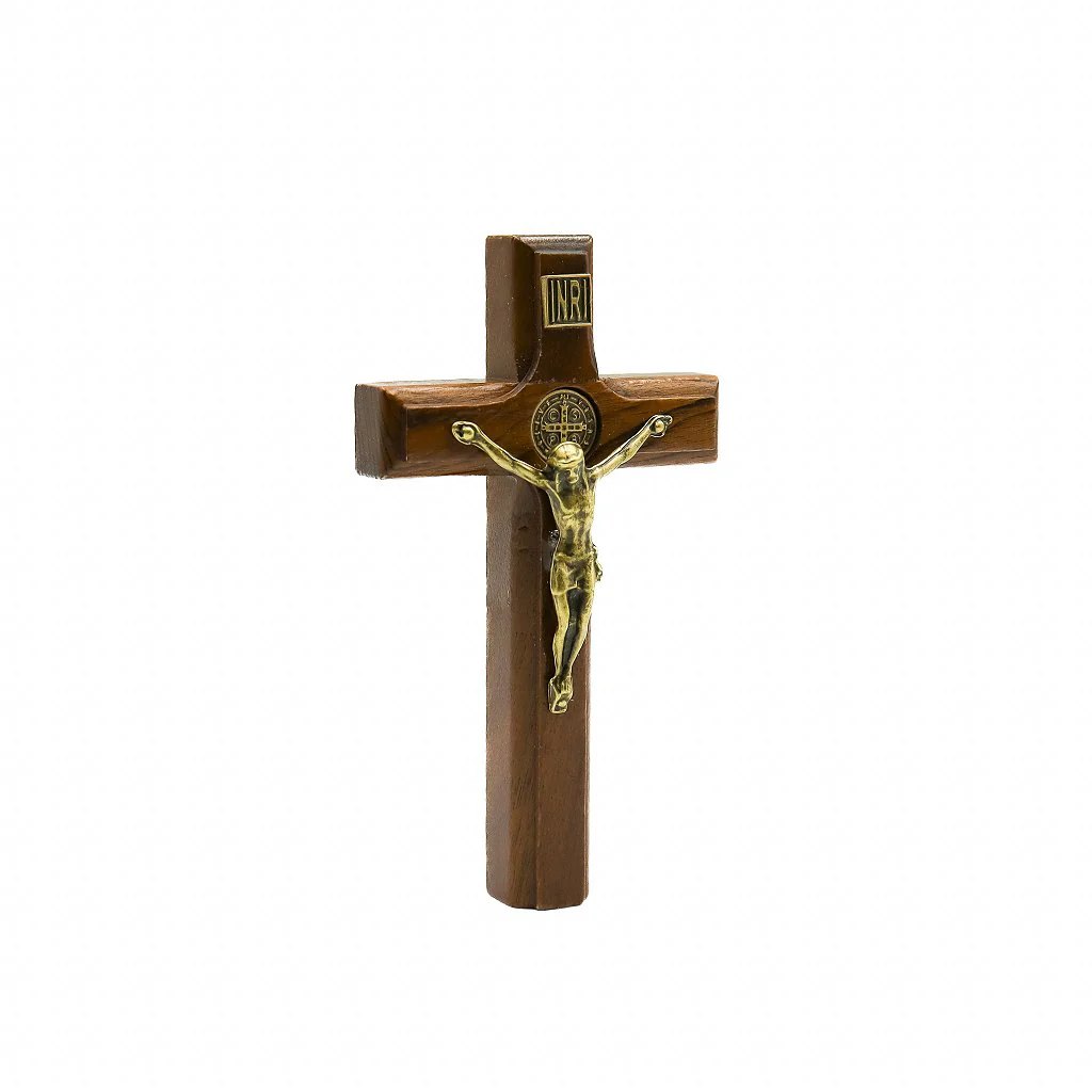 Cruz São Bento Adesiva 9 cm Ouro Velho - Image 2