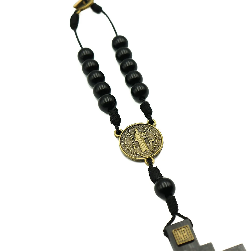 Dezena Carro ABS Preto Cruz 4 Canto Triangulo Metal Ouro velho - Image 4