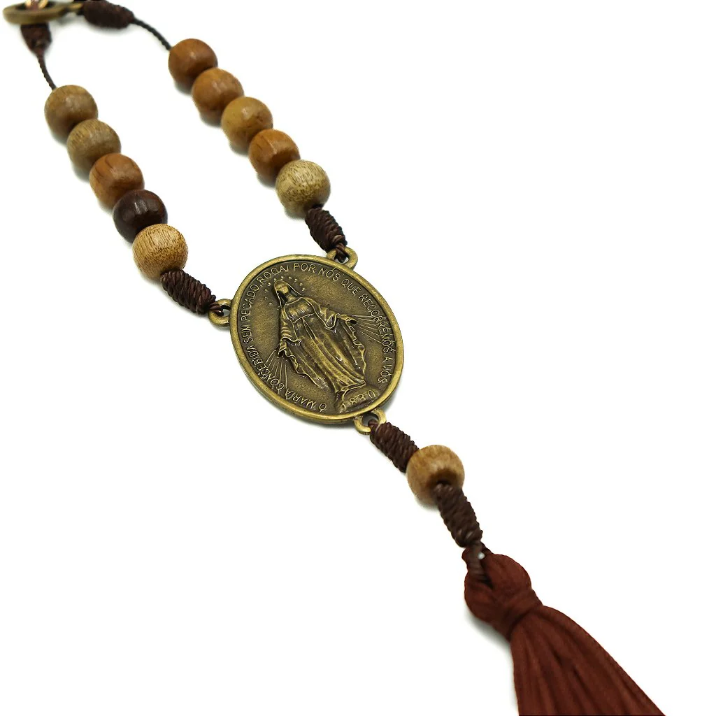 Dezena Carro Medalha Nossa Senhora das Graças - Ouro Velho - Image 3