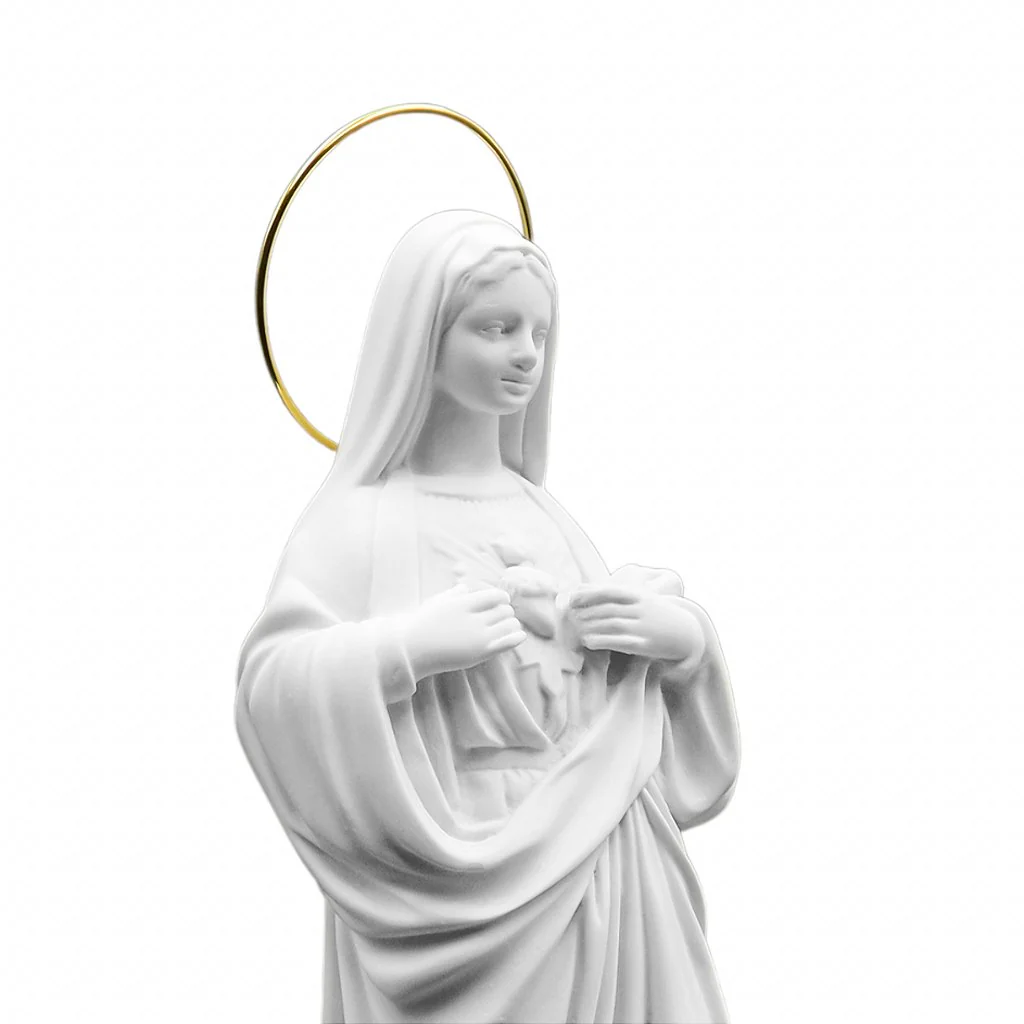 Imaculado Coração de Maria 31 cm - Pó de Mármore - Image 3
