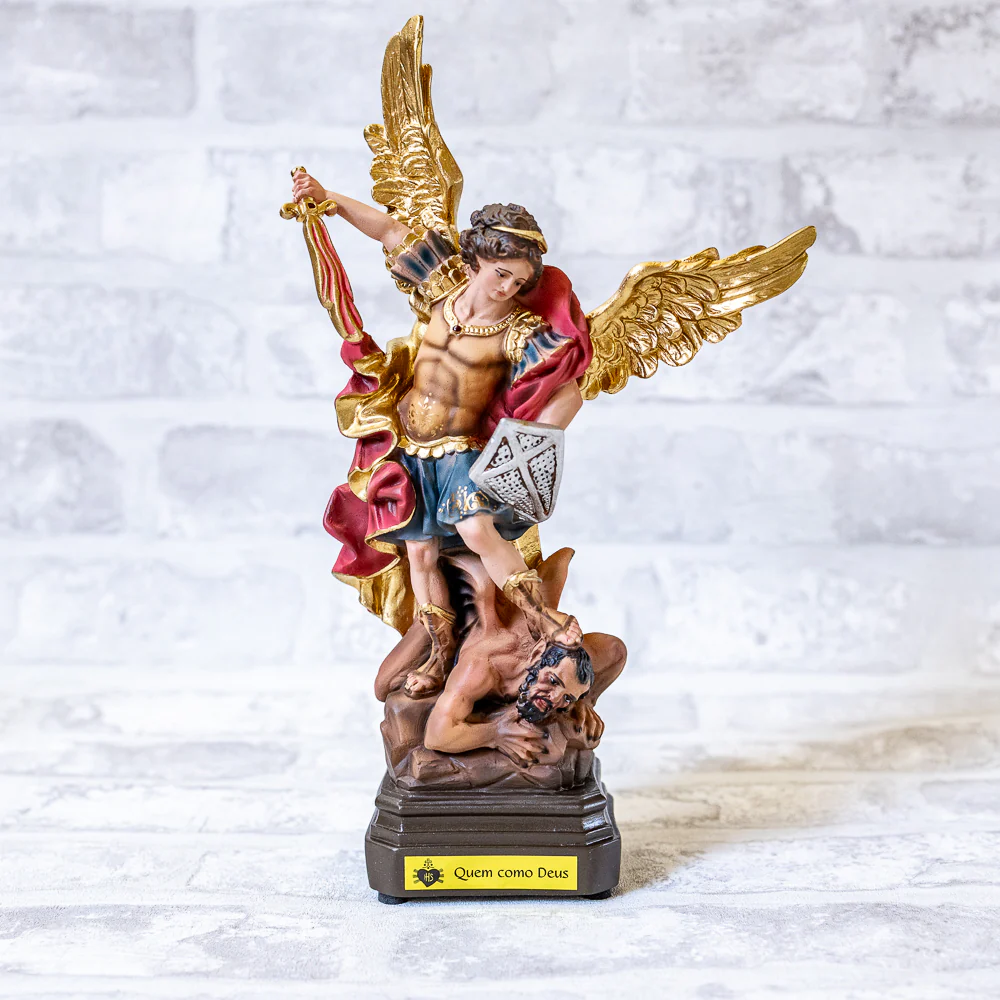 Imagem Oficial São Miguel Arcanjo Flamejante 25 cm - Image 3