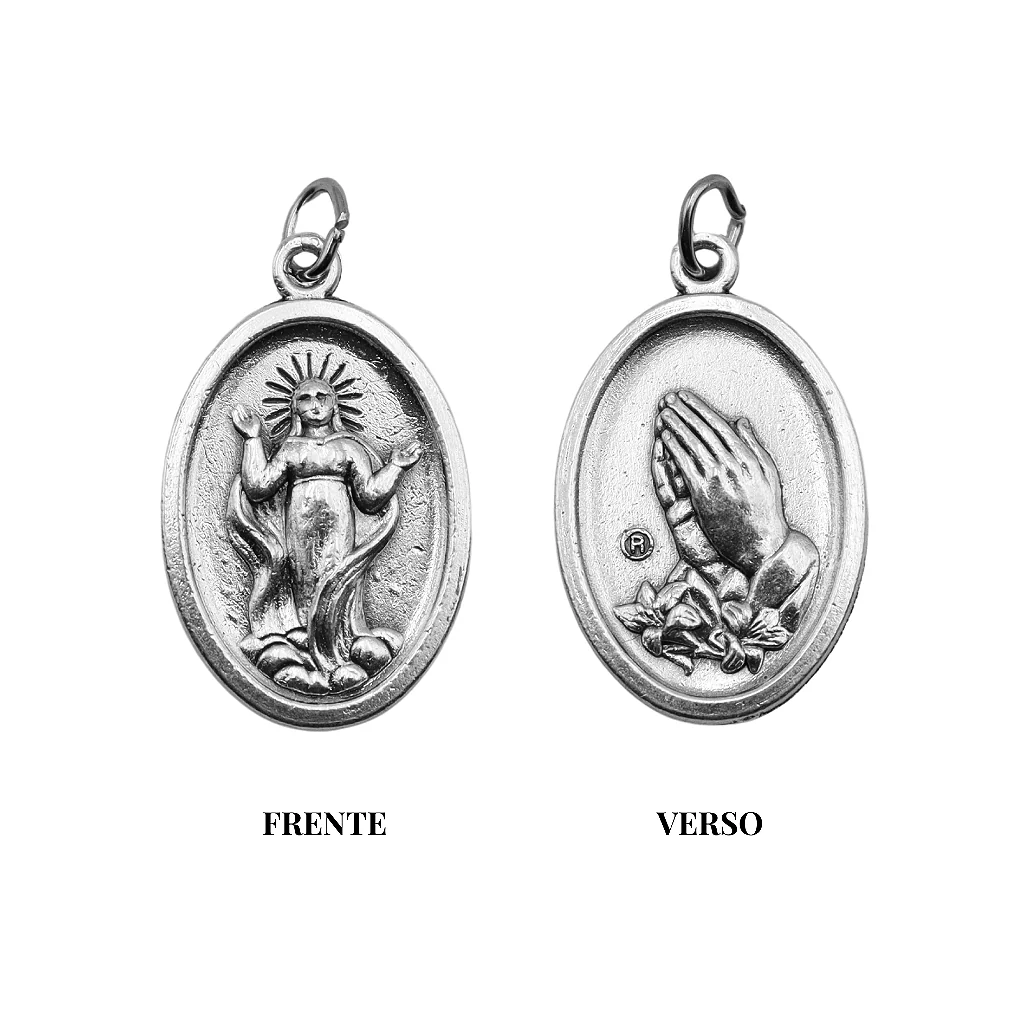 Medalha Assunção de Maria & Mãos Rezando - Image 3