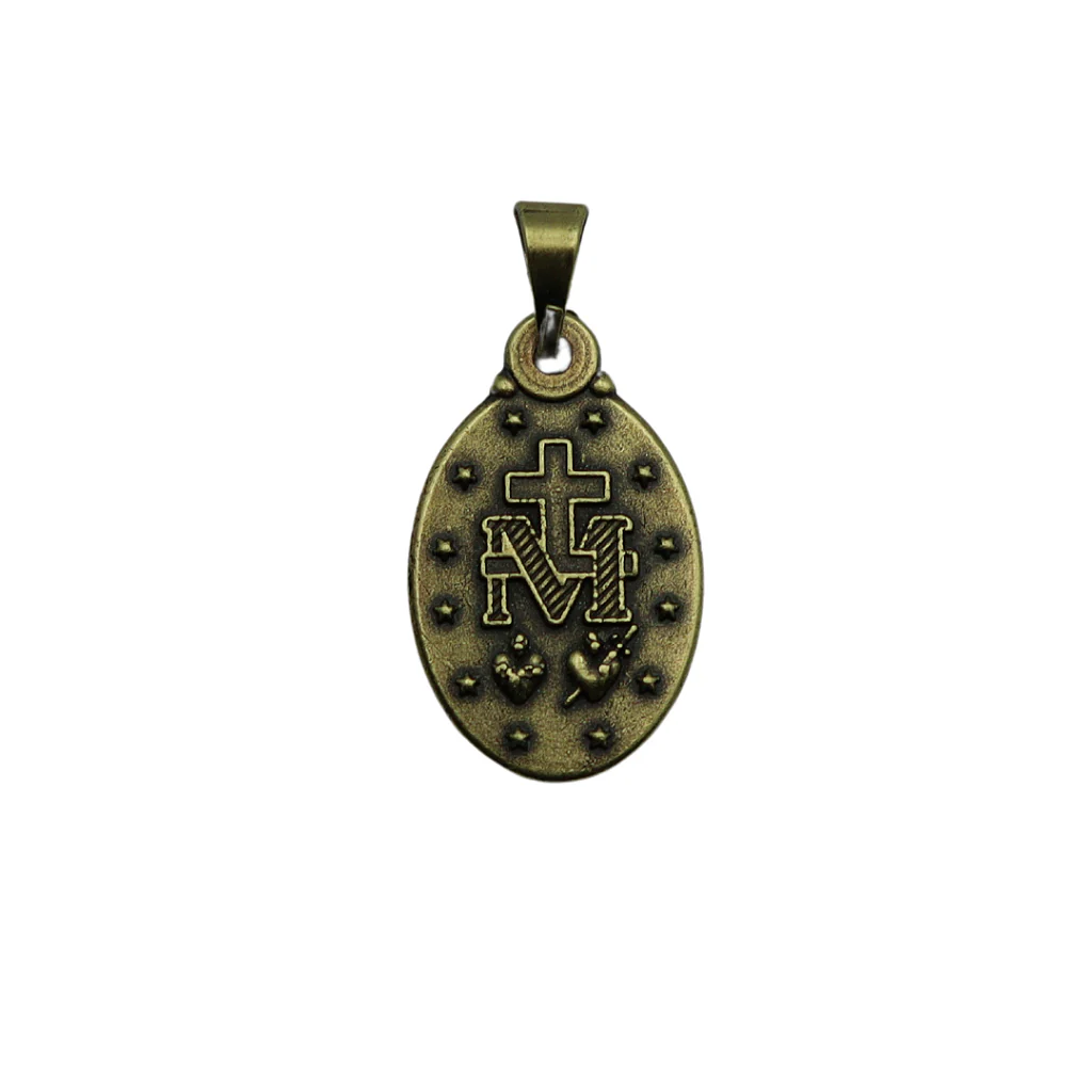Medalha de Nossa Senhora das Graças 18mm Ouro Velho - Image 2