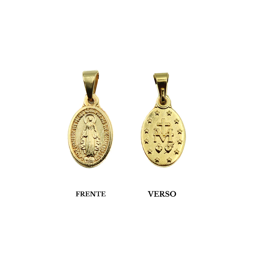 Medalha de Nossa Senhora das Graças 13mm Dourada - Image 3