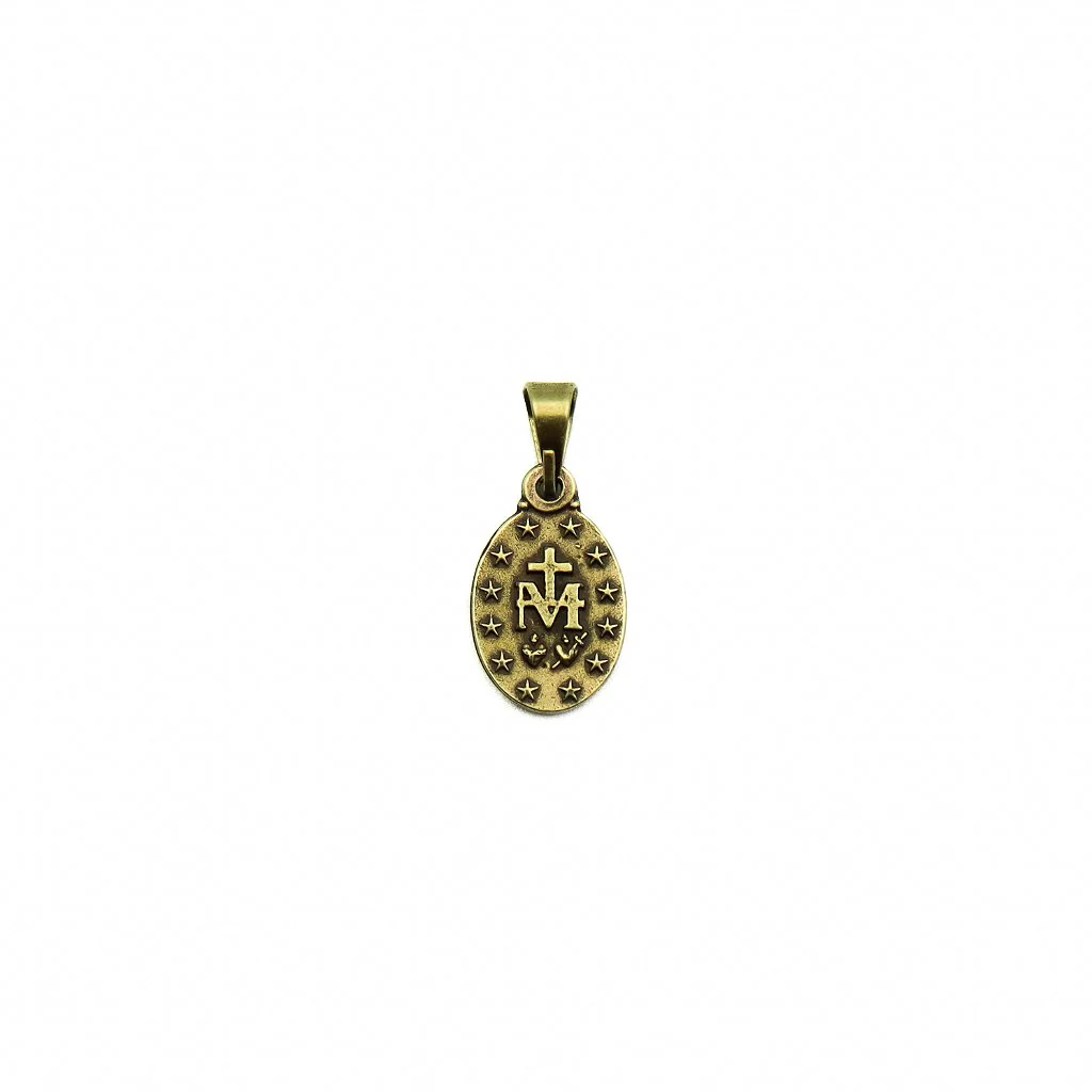 Medalha de Nossa Senhora das Graças 13mm Ouro Velho - Image 3