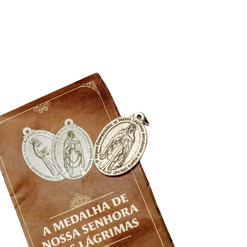 Medalha de Nossa Senhora das Lágrimas 25 mm Níquel - Image 3