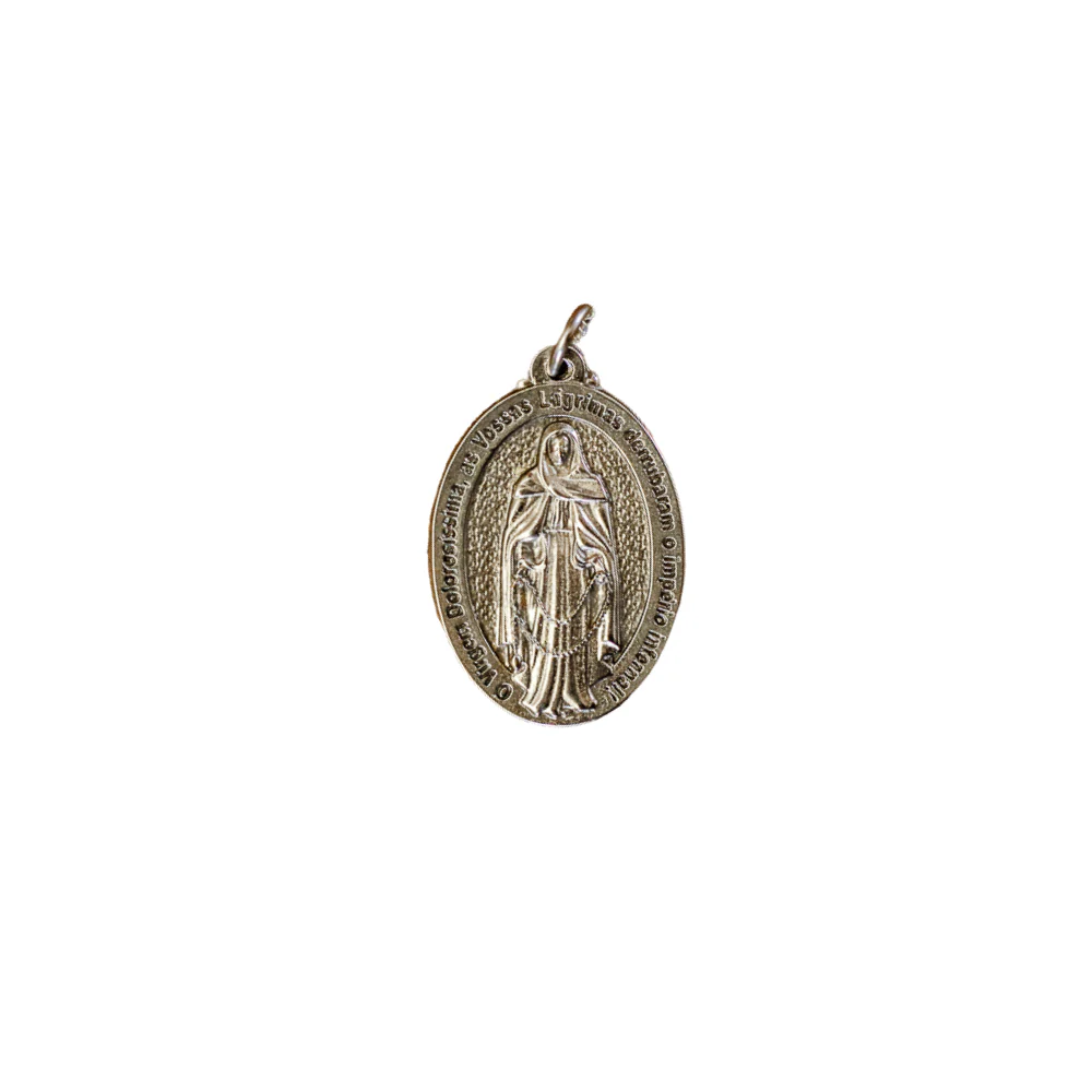 Medalha de Nossa Senhora das Lágrimas 25 mm Níquel - Image 5