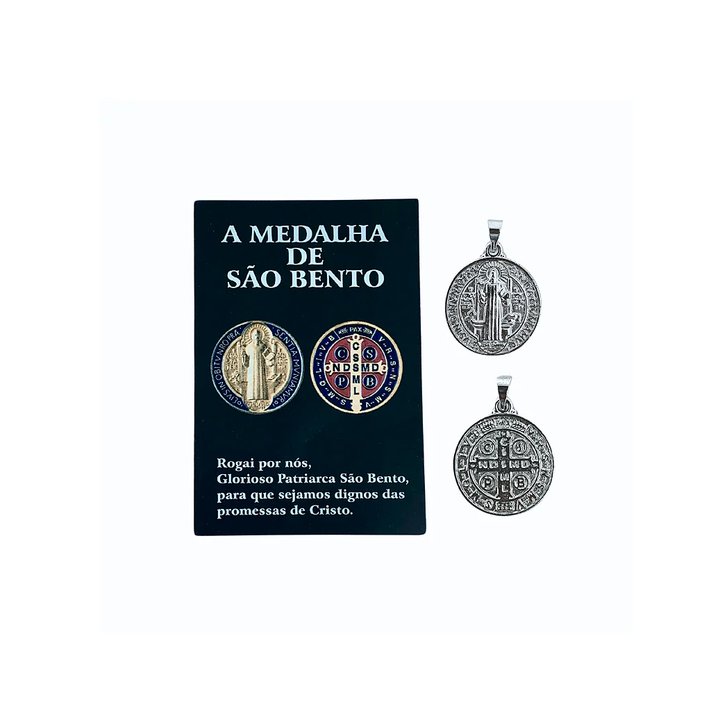 Medalha de São Bento 20 mm Níquel