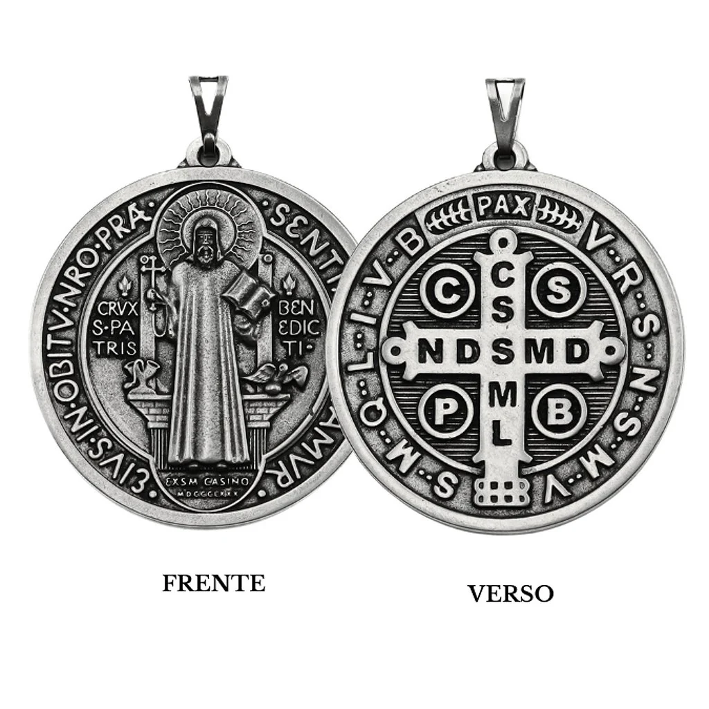 Medalha de São Bento 50 mm Niquel - Image 4
