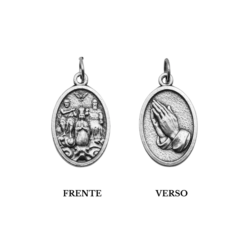 Medalha Divino Pai Eterno e Mãos Rezando - Italiana - Image 3