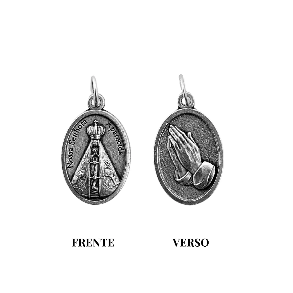 Medalha Nossa Senhora Aparecida e Mãos - Italiana - Image 5
