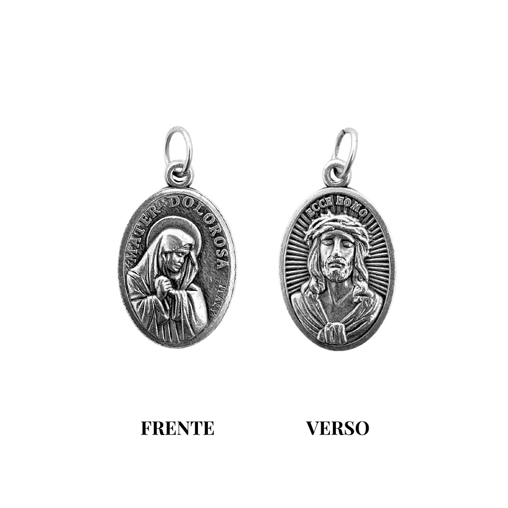 Medalha Nossa Senhora das Dores e Eis o Homem - Italiana - Image 4