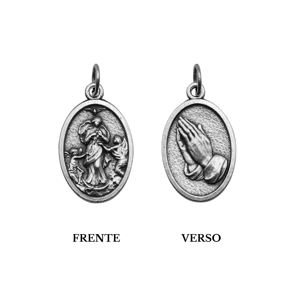 Medalha Nossa Senhora Desatadora e Mãos 2mm - Italiana - Image 3