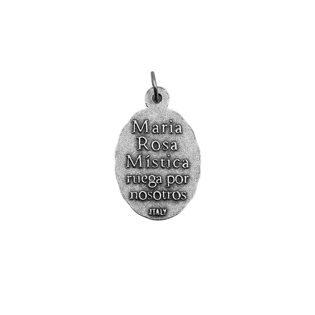 Medalha Italiana Nossa Senhora Rosa Mística / Oração - Image 2