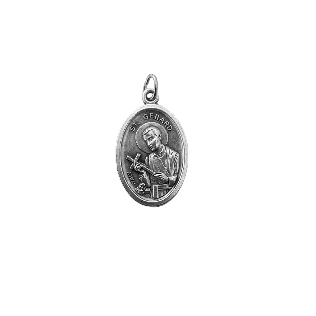 Medalha Perpetuo Socorro e São Geraldo 2mm - Italiana - Image 2
