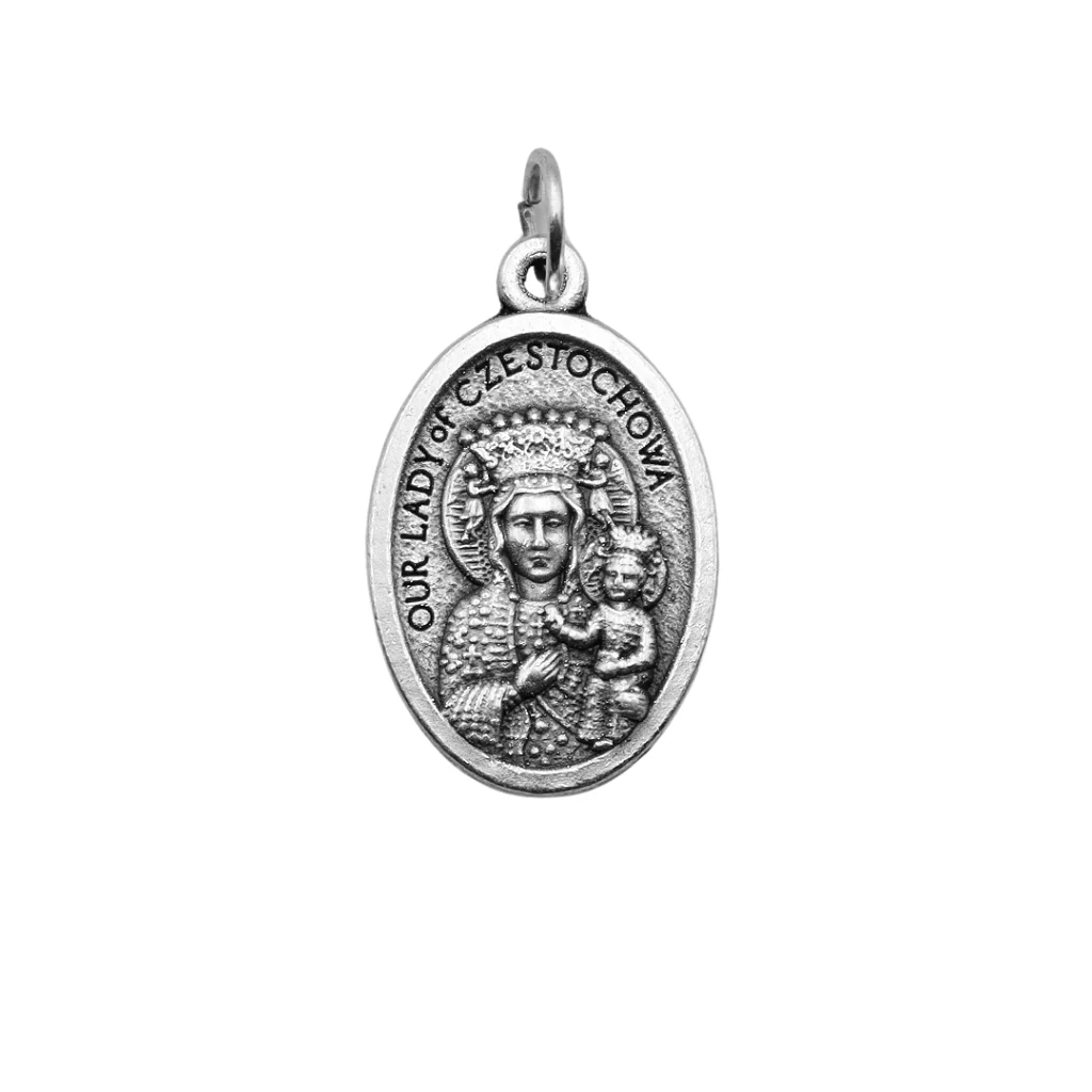 Medalha São João Paulo II e Nossa Senhora Czestochowa - Italiana - Image 2