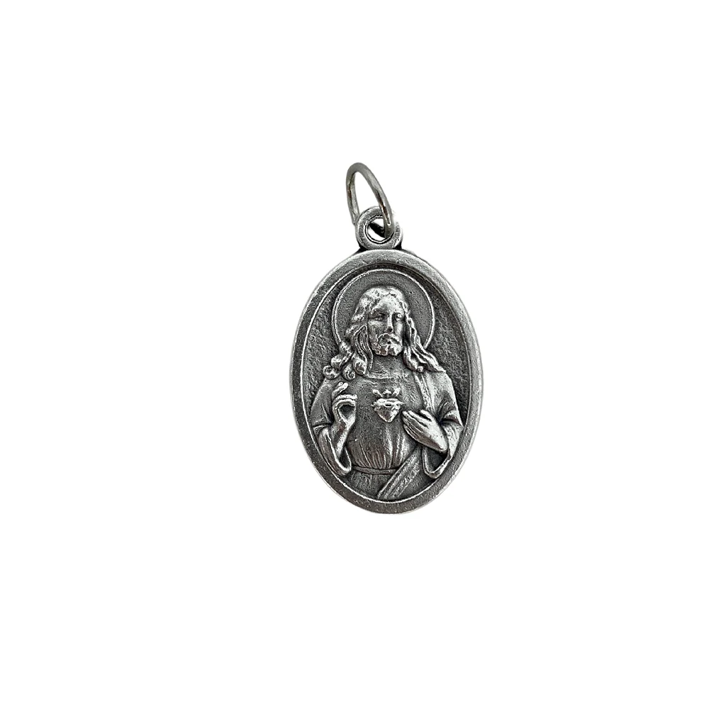 Medalha Sagrado Coração de Jesus e Nossa Senhora do Carmo 2,5 cm - Italiana - Image 2