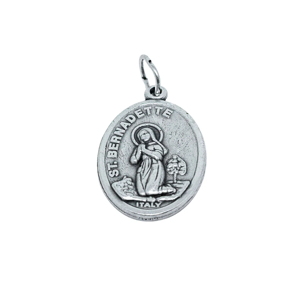 Medalha Santa Bernadete e Nossa Senhora de Lourdes - Italiana - Image 2