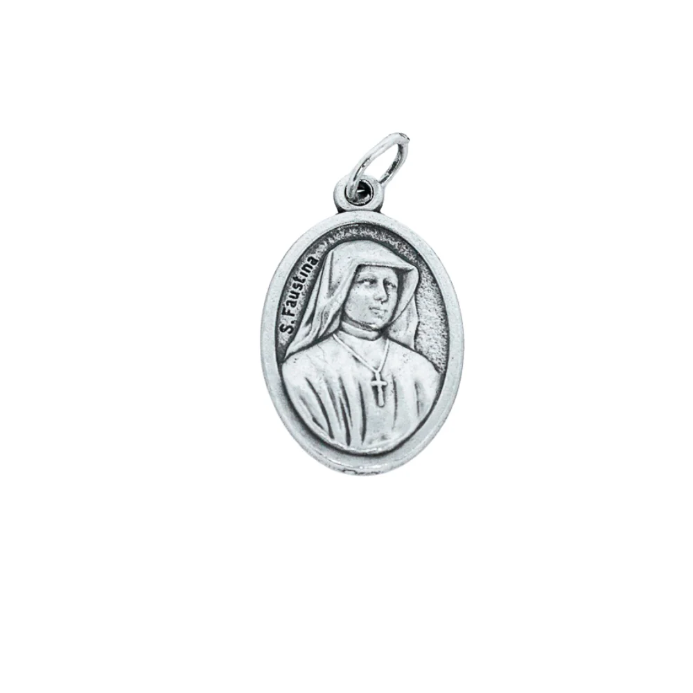 Medalha Santa Faustina e Jesus Misericordioso - Italiana - Image 3