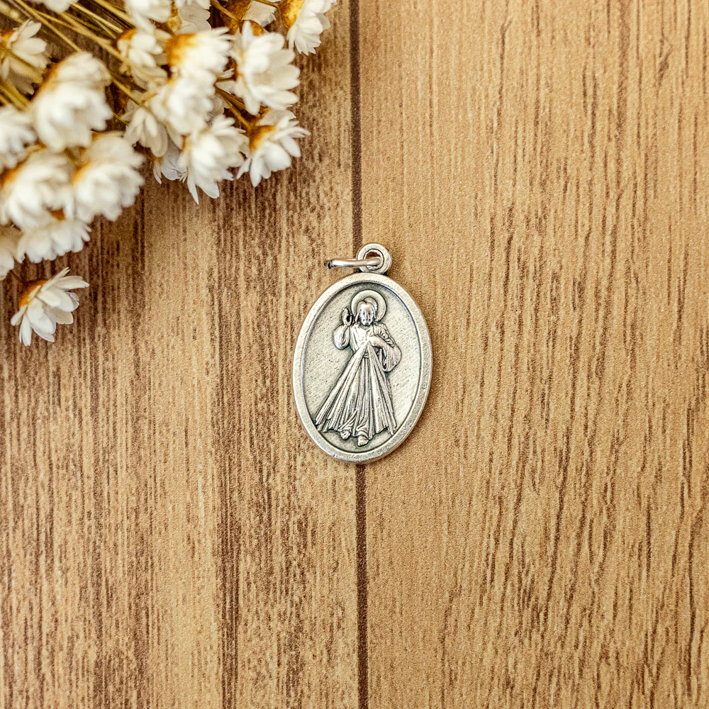 Medalha Santa Faustina e Jesus Misericordioso - Italiana - Image 5