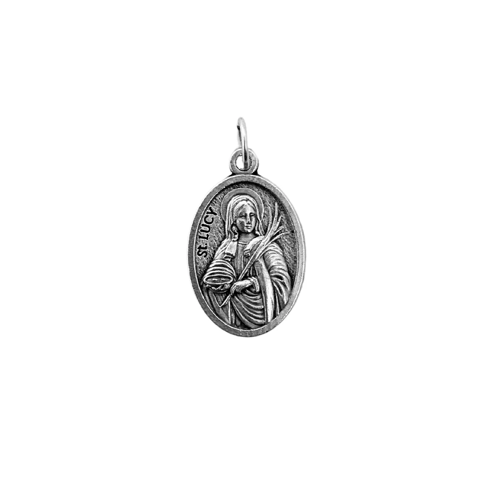 Medalha Santa Luzia e Mãos - Italiana