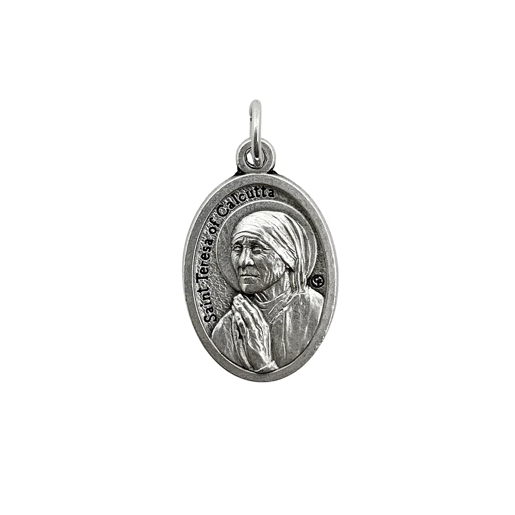Medalha Santa Teresa de Calcutá e Mãos - Italiana
