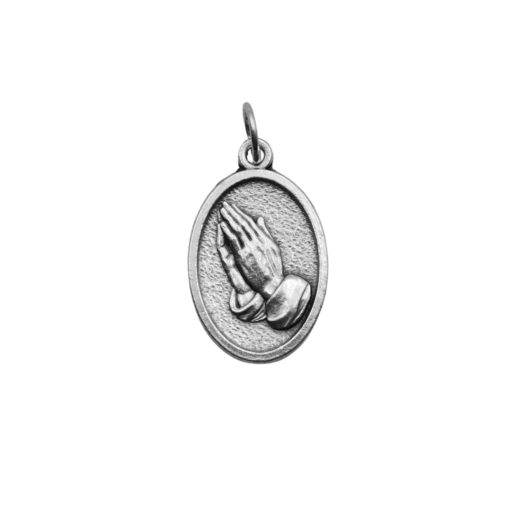 Medalha Santa Teresa de Calcutá e Mãos - Italiana - Image 2