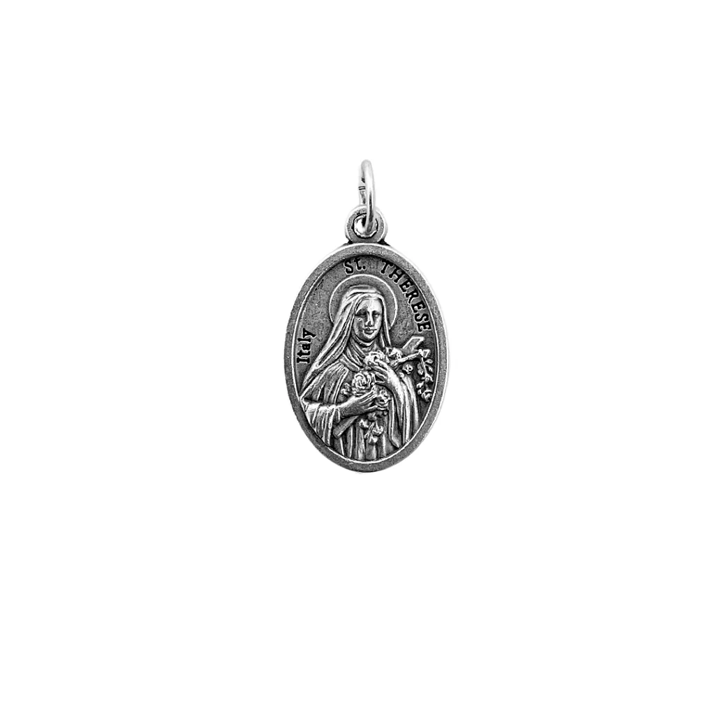 Medalha Santa Teresinha e Sagrado Coração de Jesus - Italiana