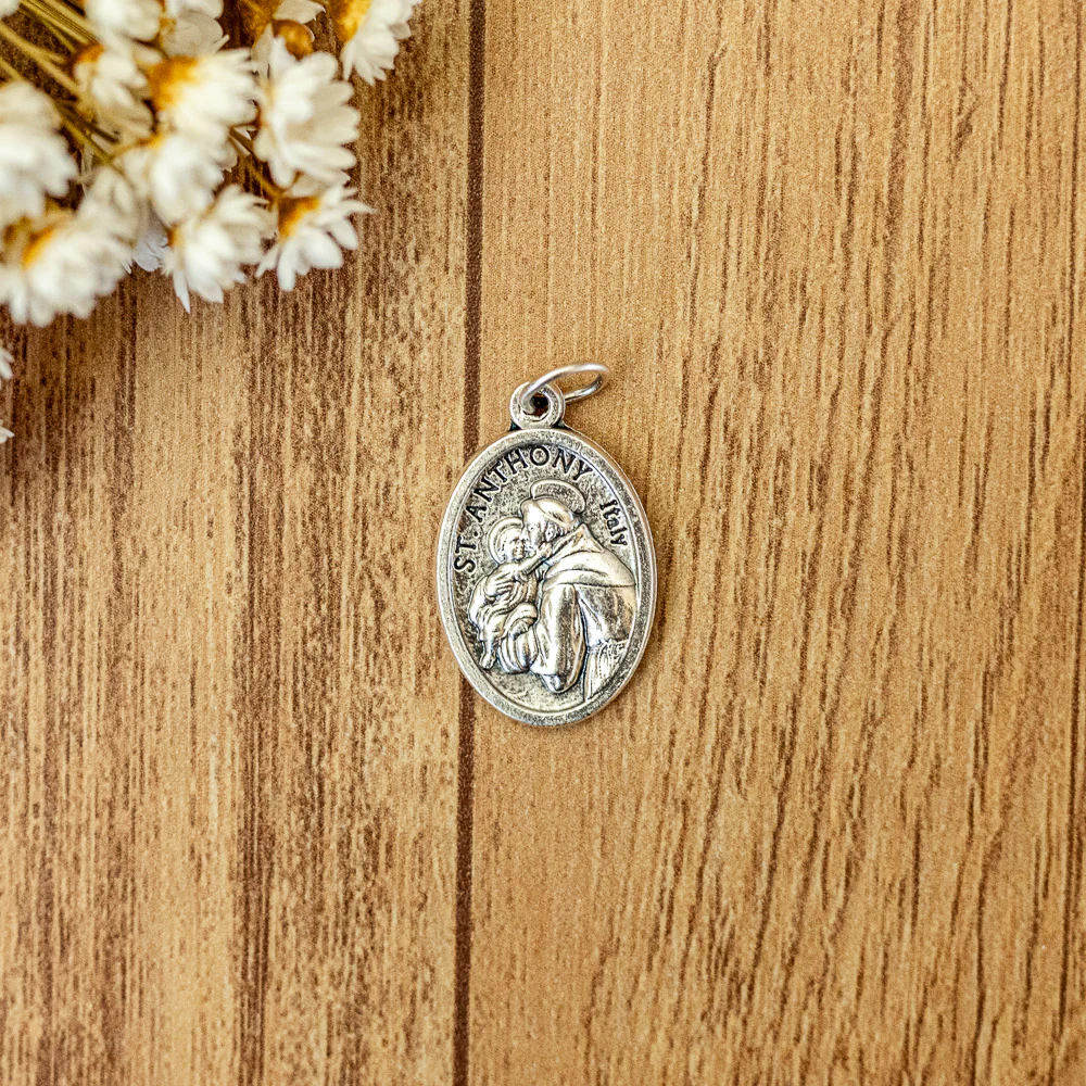 Medalha Santo Antônio e Mãos Rezando - Italiana - Image 3